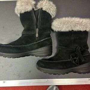 Sorel northern light med calf Suade like boot with Fur topper size 7